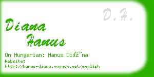 diana hanus business card